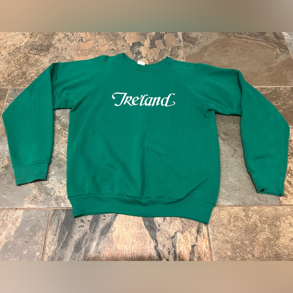 vintage 80s Discus Athletic Green Ireland crewneck Medium Fit